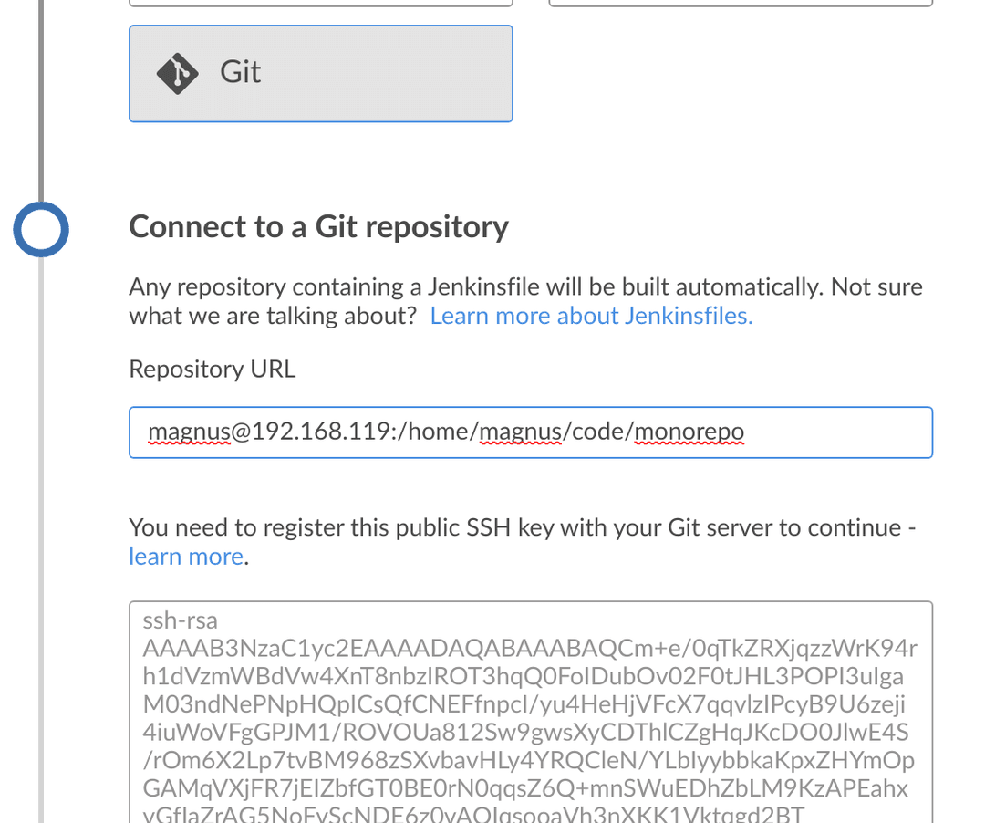 Jenkins pipeline setup